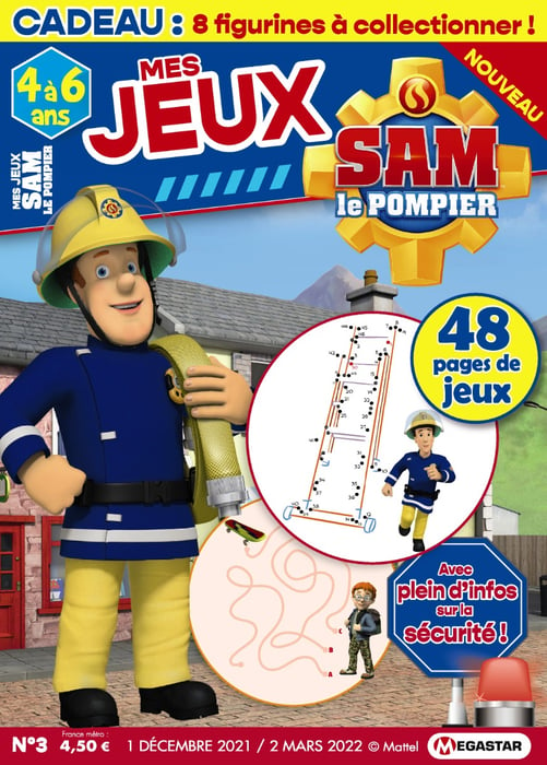 Mes jeux Sam le pompier, Edition 3, Coloriages pour enfants