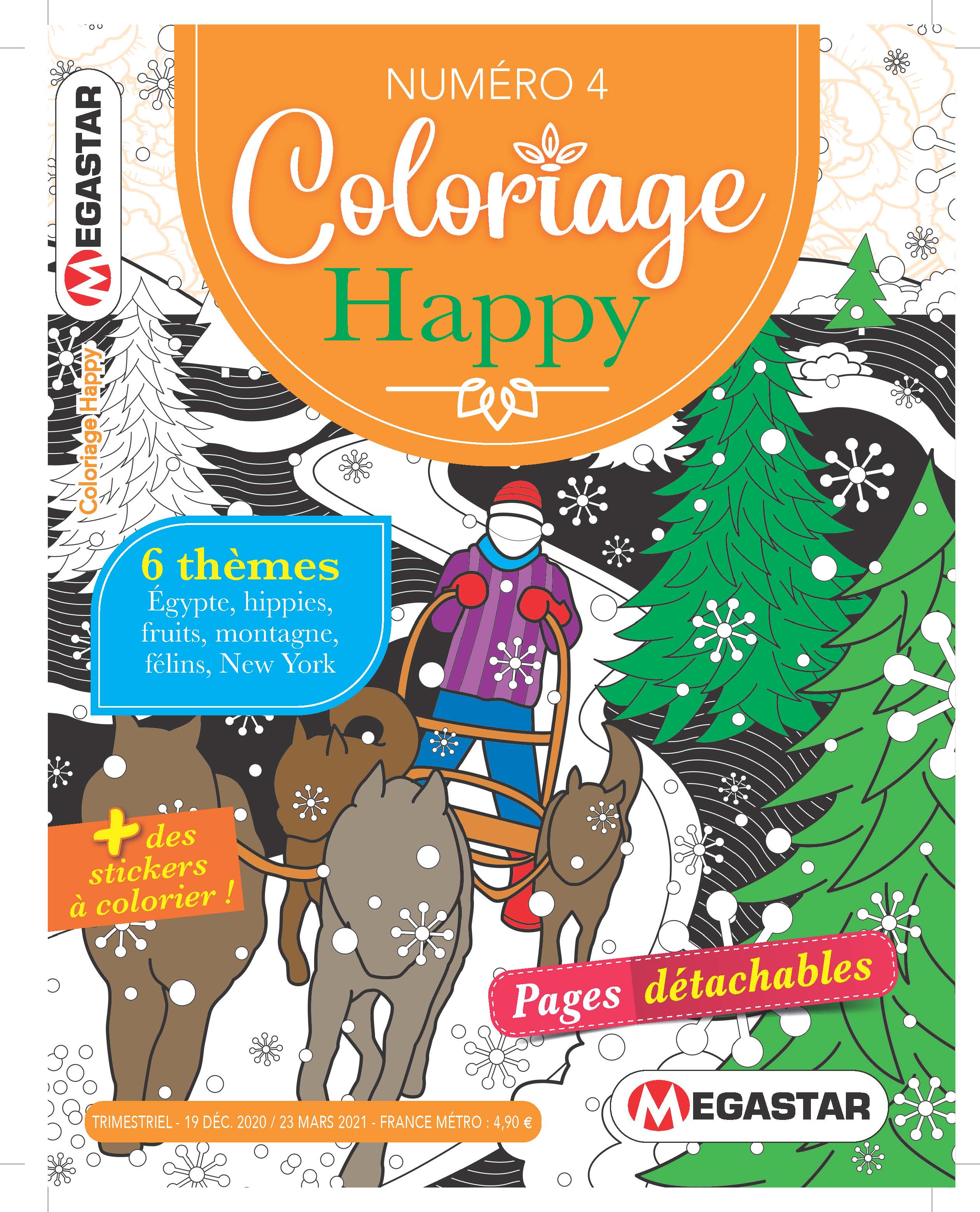 Coloriage Happy Numéro 4