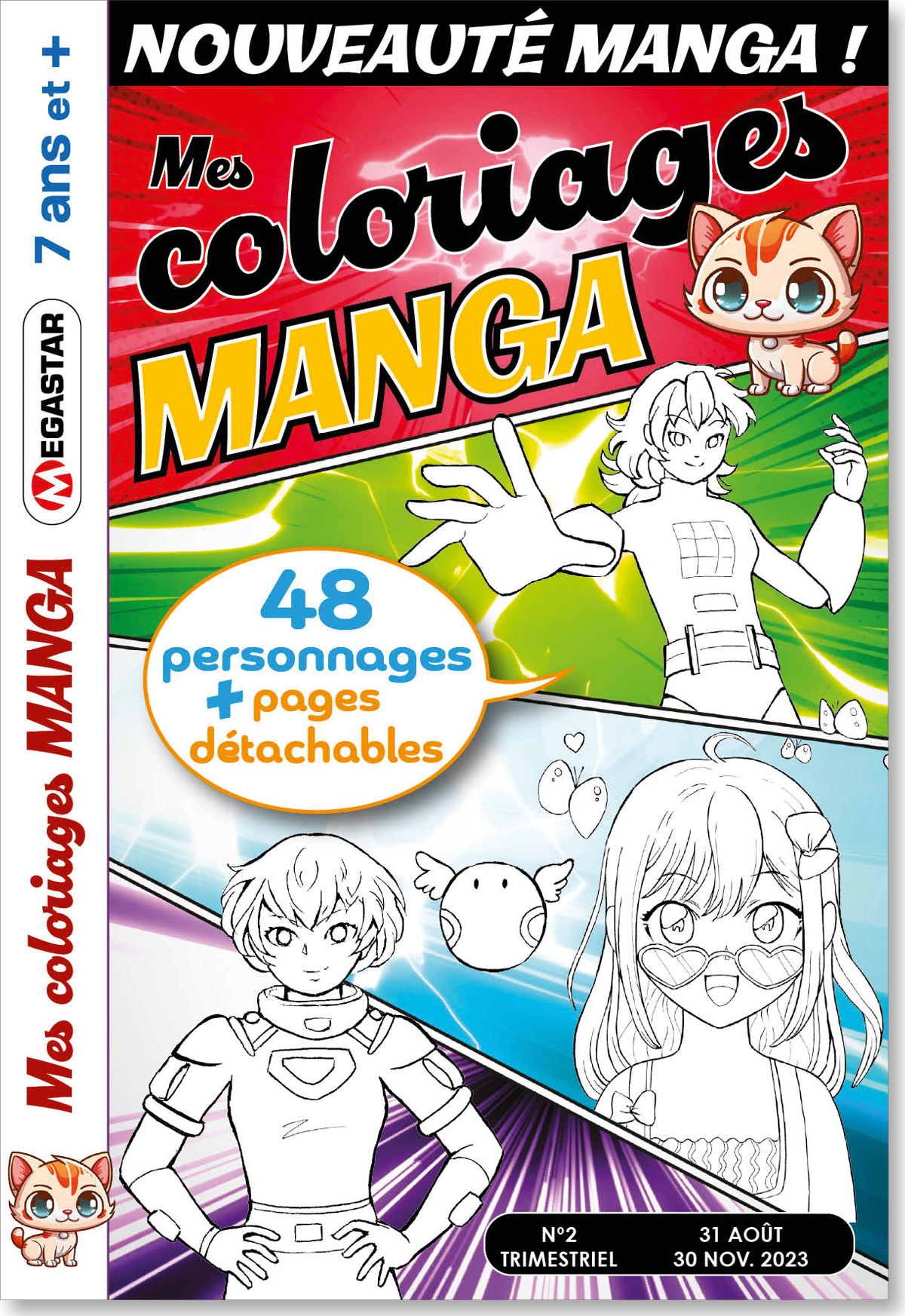 Mes coloriages MANGA 7 ans et + Numéro 2