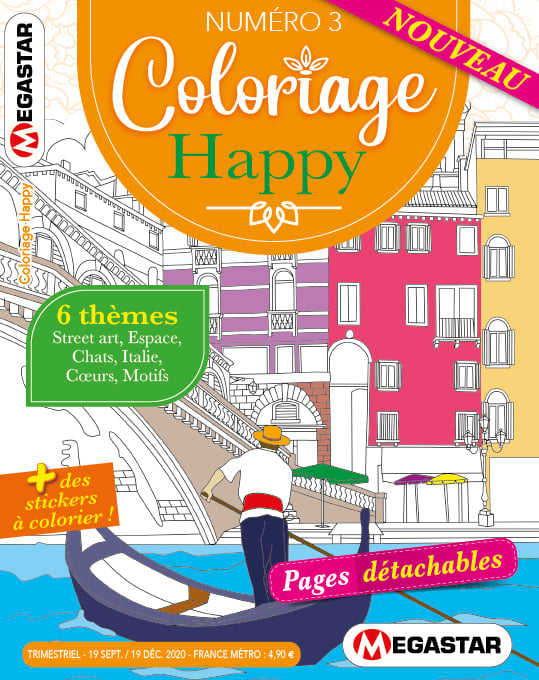 Coloriage Happy Numéro 3