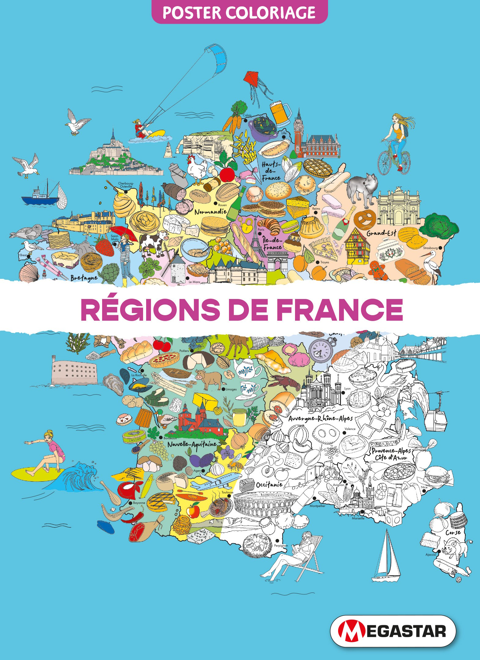 Poster Régions de France Numéro 1