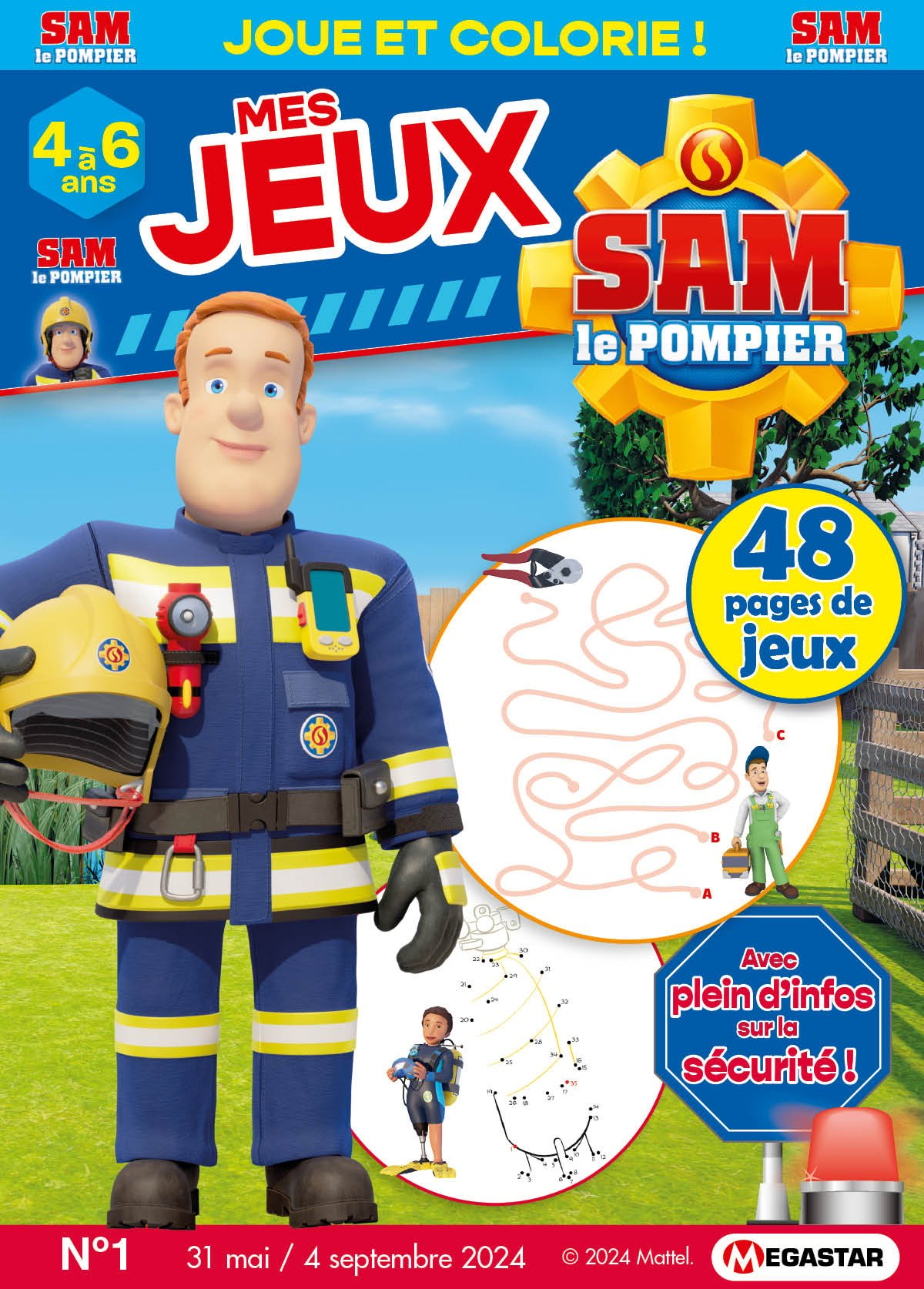 Mes jeux Sam le pompier 4 à 6 ans Numéro 1