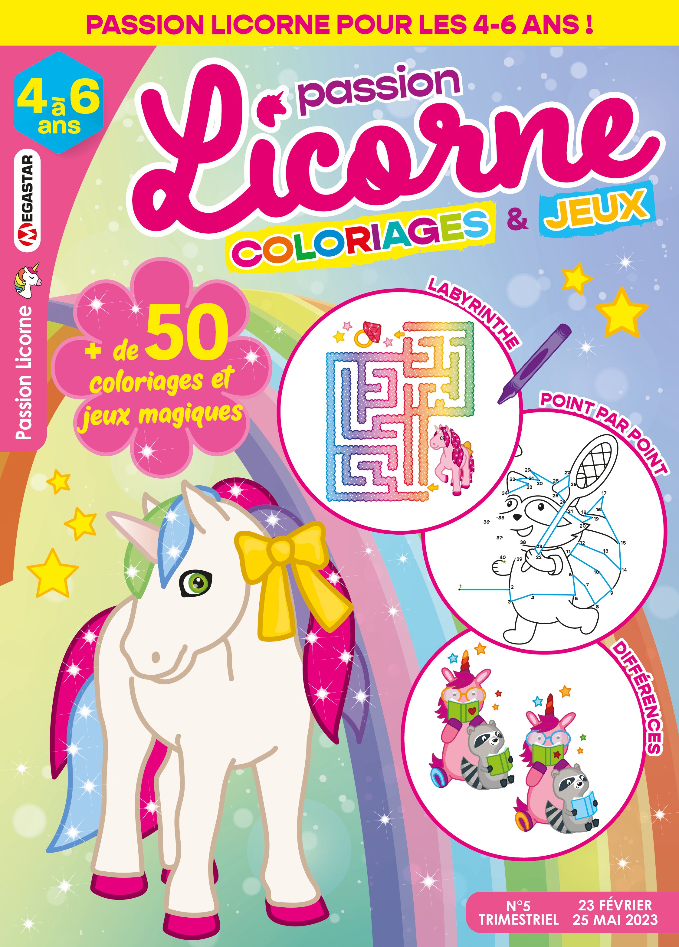 Passion licorne Coloriages et jeux Numéro 5